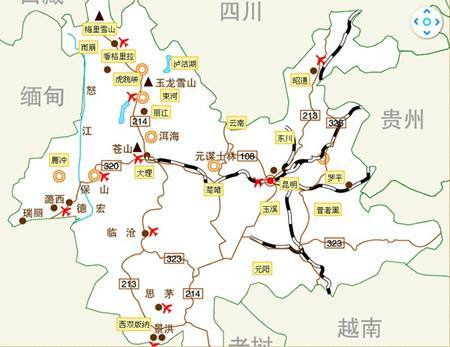 2020年云南旅游地圖全圖，云南旅游線路地圖全圖攻略  第2張